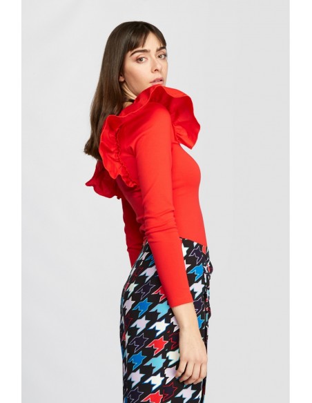 RED LYDIA TOP